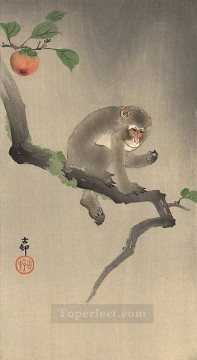 動物 Painting - 木の上の猿 大原古邨